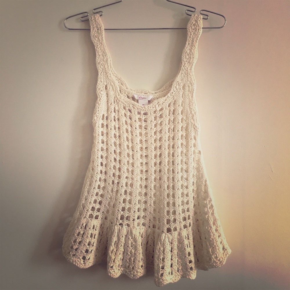 Vintage Candies Crochet Ruffled Tank